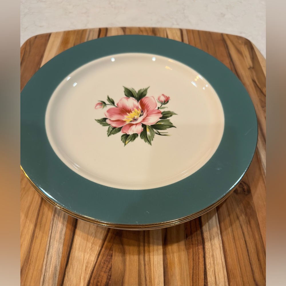 CAMEO Pattern ~ Lifetime China Co Made in USA~ Dinner Plate Pink Rose
